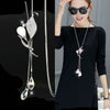 New necklace pearl swan sweater chain