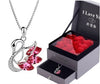 Glitter Swan Pendant necklace clavicle chain