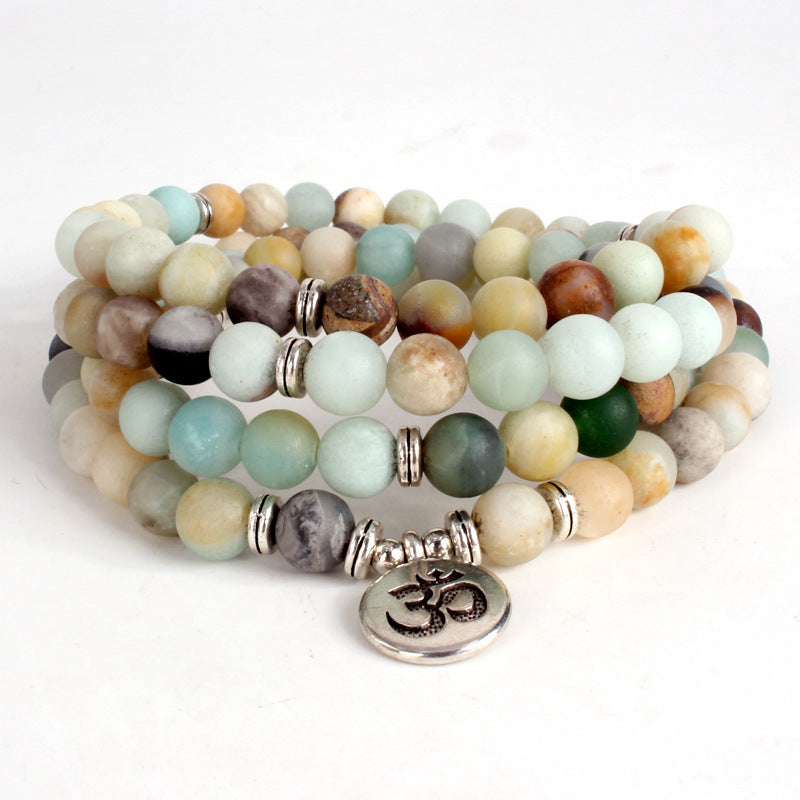 Black Gallstone 108Mala Bead Bracelet