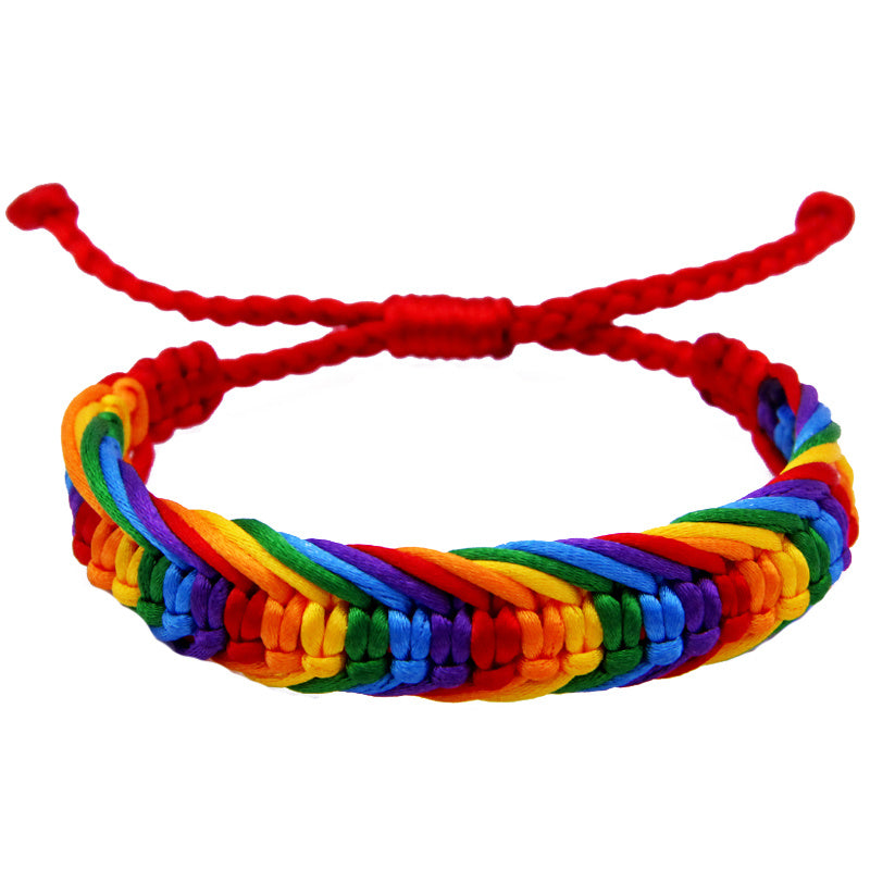 Six-color Rainbow Bracelet Braided Hand Rope