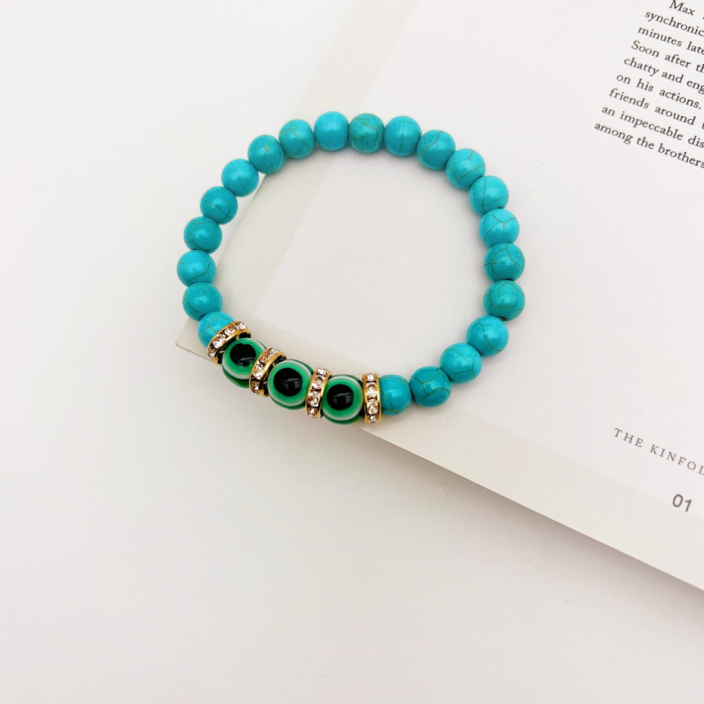 Women's Color Couples Style Turquoise Bracelet