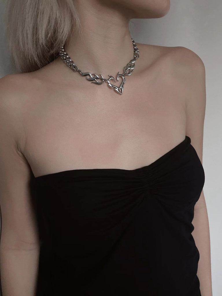 Hollow Flame Totem Love Necklace