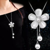 New necklace pearl swan sweater chain