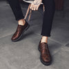 Black small leather shoes for men