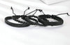 European and American fashion jewelry black dream black PU bracelet wooden beads bracelet bracelet
