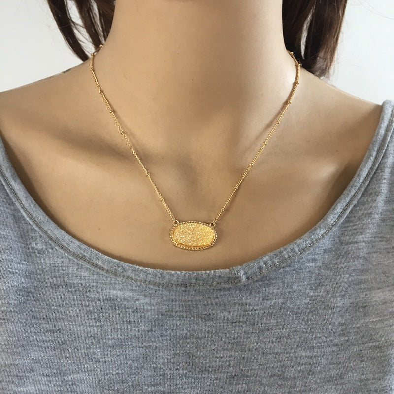 Colorful pendant necklace