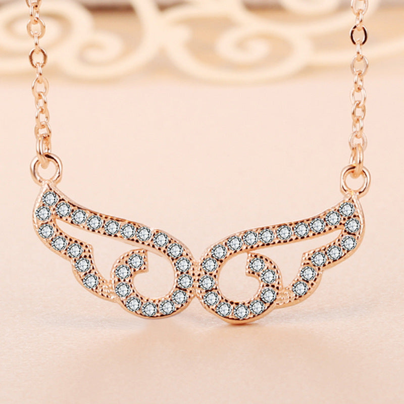 Angel Wing Necklace Korean Simple Angel Wing Pendant Necklace