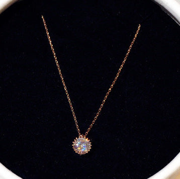 Zircon Temperament All-Match Clavicle Necklace Short Necklace