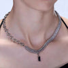 Clavicle Chain Necklace Pendant Detachable Twisting Stitching Necklace