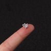 Rough Rod Earring Screw Stainless Steel Double-Sided Screw Earring Nail Female