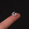 Rough Rod Earring Screw Stainless Steel Double-Sided Screw Earring Nail Female