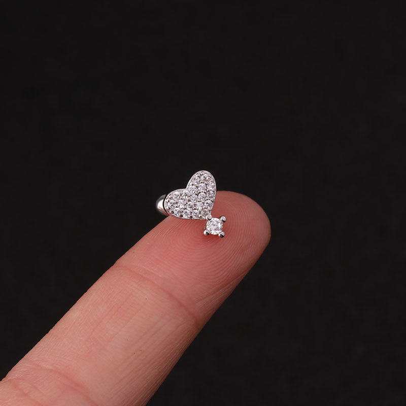 Rough Rod Earring Screw Stainless Steel Double-Sided Screw Earring Nail Female