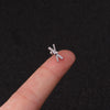 Rough Rod Earring Screw Stainless Steel Double-Sided Screw Earring Nail Female