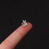 Rough Rod Earring Screw Stainless Steel Double-Sided Screw Earring Nail Female