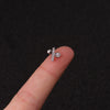 Rough Rod Earring Screw Stainless Steel Double-Sided Screw Earring Nail Female