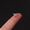 Rough Rod Earring Screw Stainless Steel Double-Sided Screw Earring Nail Female
