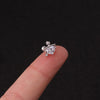 Rough Rod Earring Screw Stainless Steel Double-Sided Screw Earring Nail Female