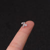 Rough Rod Earring Screw Stainless Steel Double-Sided Screw Earring Nail Female
