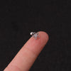 Rough Rod Earring Screw Stainless Steel Double-Sided Screw Earring Nail Female