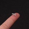 Rough Rod Earring Screw Stainless Steel Double-Sided Screw Earring Nail Female