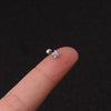 Rough Rod Earring Screw Stainless Steel Double-Sided Screw Earring Nail Female