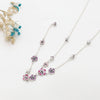 Manman Peach Blossom Series S925 Silver Necklace Adjustable Necklace