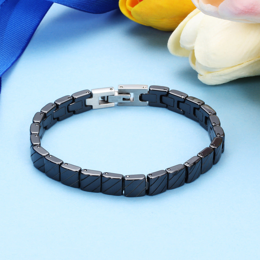 Fashion Black And White Ladies Magnetic Bracelet