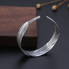 Vintage Thai Women's Simple Feather Bracelet Open Bracelet Women