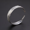 Vintage Thai Women's Simple Feather Bracelet Open Bracelet Women