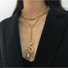 Alloy Necklace Fashion Creative Design Animal Snake Pendant Necklace