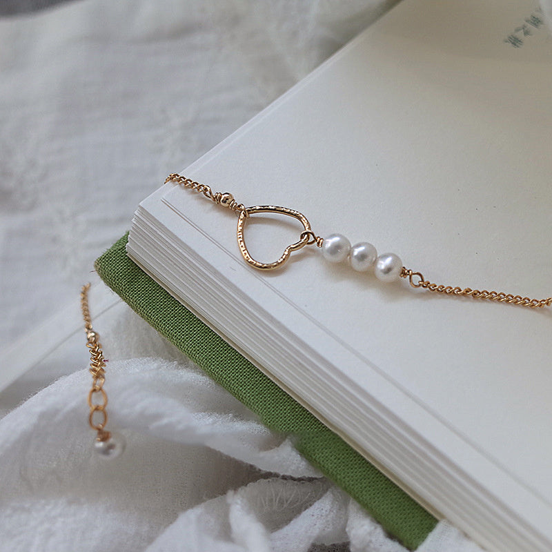 14K Gold Bag Natural Pearl Bracelet Women