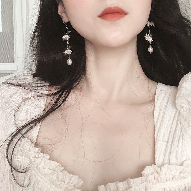 Lotus Flower Amp Orchid Earrings