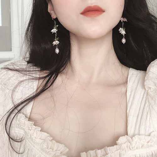 Lotus Flower Amp Orchid Earrings