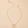Square Alloy Ins Bohemian Fashion Single-layer Necklace Necklace Necklace Accessories