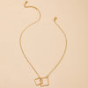 Square Alloy Ins Bohemian Fashion Single-layer Necklace Necklace Necklace Accessories