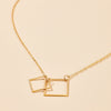 Square Alloy Ins Bohemian Fashion Single-layer Necklace Necklace Necklace Accessories