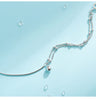 Pure Silver Full-body Minimalist Style Asymmetrical Double Layer Bracelet With Transfer Beads