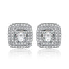 Square Full Diamond Zircon Earrings
