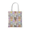 Fashion Women Foldable Canvas Handbag Cute Cartoon Animal Tote Casual Large Capacity Shopping Shoulder Bags Girls Pink Handbag