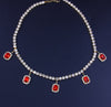 Ladies Pendant Necklace Fashion Big Colorful Crystal Necklace
