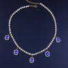 Ladies Pendant Necklace Fashion Big Colorful Crystal Necklace
