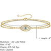European And American Devil's Eye Copper Bracelet With Color Zirconium Alloy