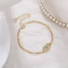European And American Devil's Eye Copper Bracelet With Color Zirconium Alloy