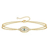 European And American Devil's Eye Copper Bracelet With Color Zirconium Alloy