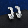 Creative Earrings Rectangular Zircon Inlaid Geometric Earrings