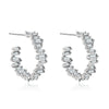 South Korea Dongdaemun Earrings Female Simple Temperament Micro-inlaid Zircon Earrings