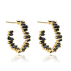 South Korea Dongdaemun Earrings Female Simple Temperament Micro-inlaid Zircon Earrings