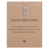 Wholesale Fashion Gold-Color Good Vibes Only Sun Necklaces & Pendants For Women Jewelry Gift