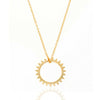 S925 Silver Fashion Simple Clavicle Necklace Necklace Sunlight Ring Pendant Female Necklace