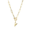 Letter Necklace Real Gold Plated Trend Hip Hop Necklace
